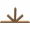 Ekena Millwork Saratoga Timber Gable Bracket, Western Red Cedar, 84"W x 56"H x 3 1/2"D x 5 1/2"F, 16/12 Pitch GBW084X56X0406SAR00SWR - alternate 3